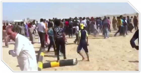 فيديو: عراقيين يتظاهرون احتجاجاً على تنفيذ قرار الأمم المتحدة بترسيم الحدود الكويتية العراقية ويهددون الكويت