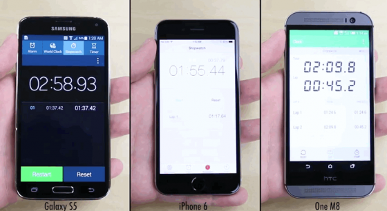 iPhone 6 vs. Galaxy S5 vs. HTC One (M8)